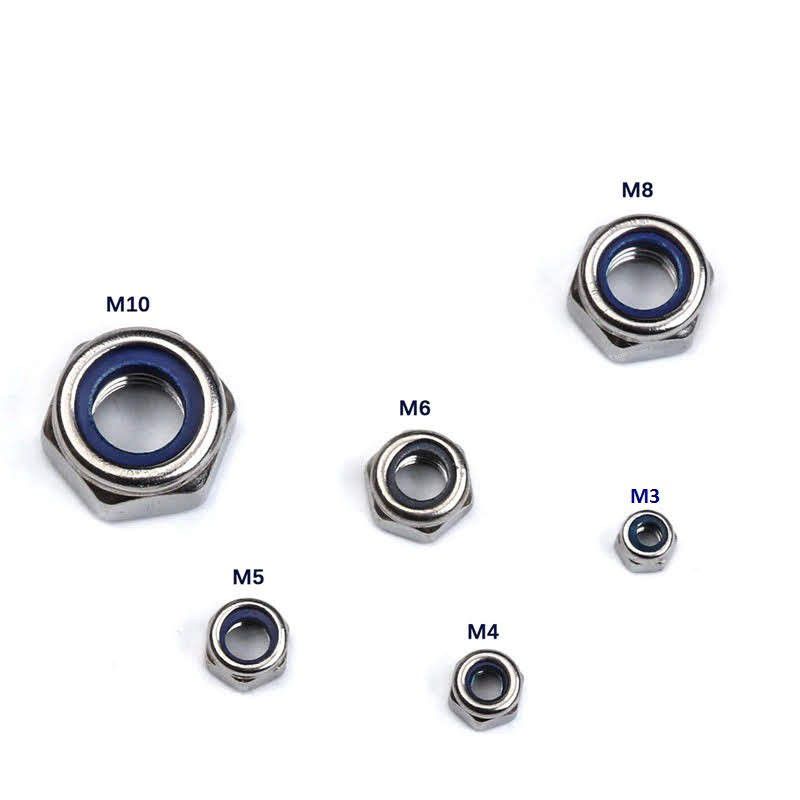 Stainless Steel Nylon Lock Hex Nut M10